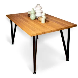Dřevěný stůl s kovovou podnoží STELLA