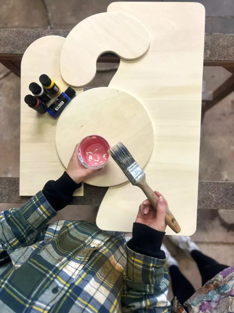 Dřevěný obraz na stěnu DIY sada COLORÉS 