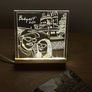 Kreativní Led lampička s plexisklem SCRATCH