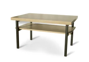 Masivní dřevěný stolek s kovovou podnoží ALKOR
