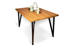 Dřevěný stůl s kovovou podnoží STELLA